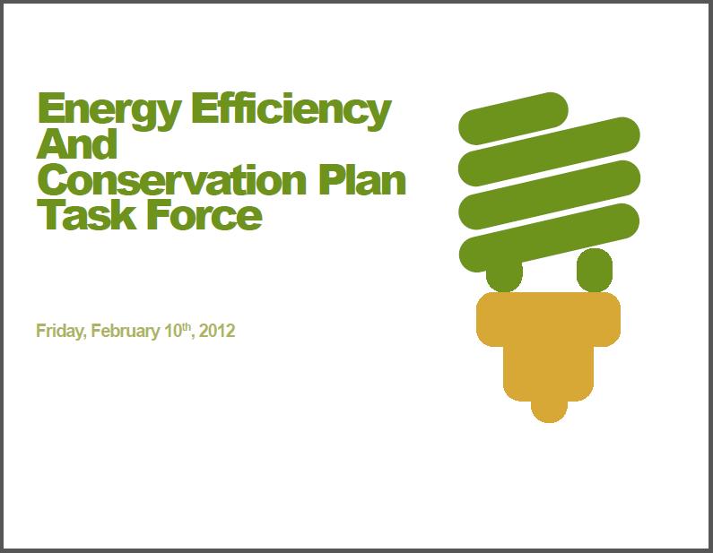 PowerPt Presentation First Meeting of Energy Task Force